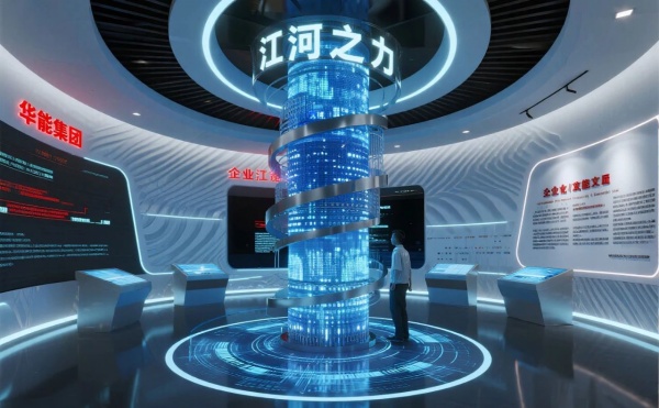 華能環(huán)保科技展廳里能摸到風、看到魚，還能穿越到 2050